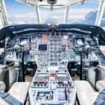 Thumbnail of empty cockpit of small airplane