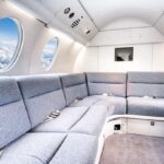 Thumbnail of sofa seating on dassault falcon
